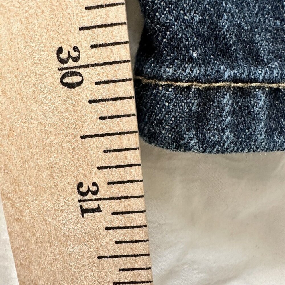 Levi Strauss Dark Wash Blue Denim Jeans 514 Mens 38X32 Straight Leg Preppy - Picture 8 of 13
